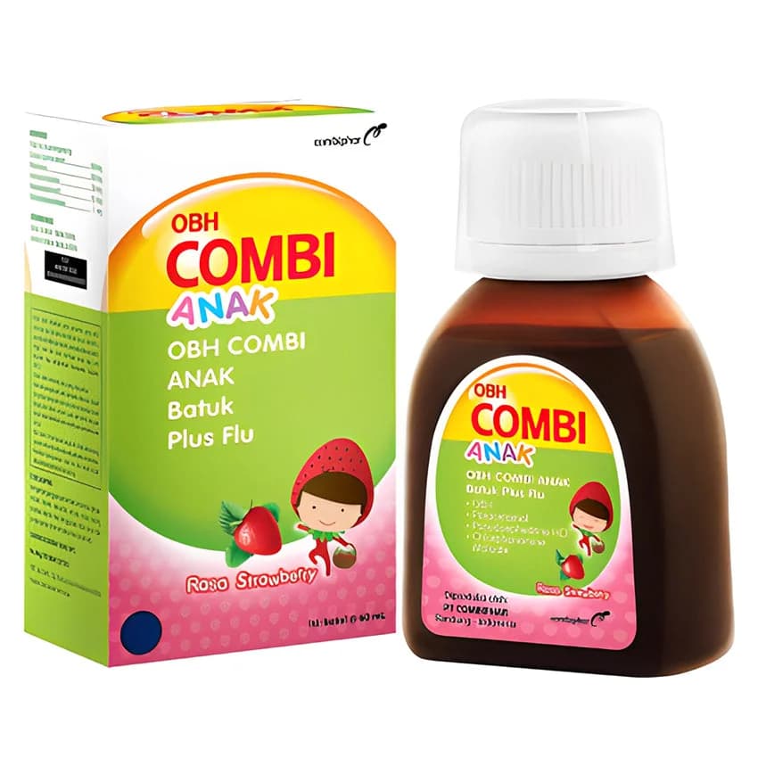 OBH COMBI ANAK BATUK + FLU STROBERI @60 ML